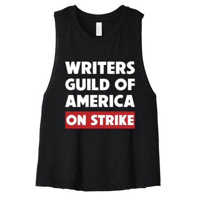 Writers Guild Of America On Strike Women's Racerback Cropped Tank