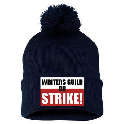 Writers Guild On Strike WGA Strike Anti AI Pom Pom 12in Knit Beanie