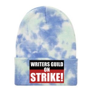 Writers Guild On Strike WGA Strike Anti AI Tie Dye 12in Knit Beanie