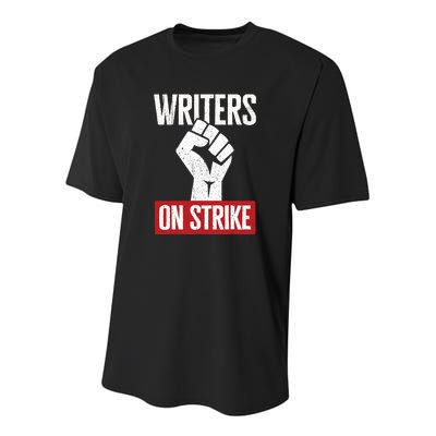 Writers Guild Of America On Strike Anti AI Chatbots WGA Youth Performance Sprint T-Shirt