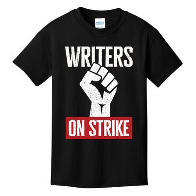 Writers Guild Of America On Strike Anti AI Chatbots WGA Kids T-Shirt