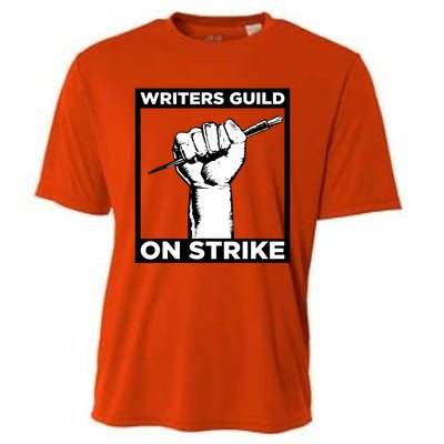 Writers Guild Of America On Strike Cooling Performance Crew T-Shirt