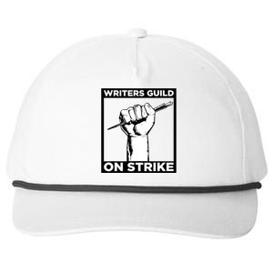 Writers Guild Of America On Strike Snapback Five-Panel Rope Hat