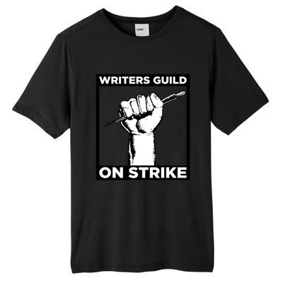 Writers Guild Of America On Strike Tall Fusion ChromaSoft Performance T-Shirt