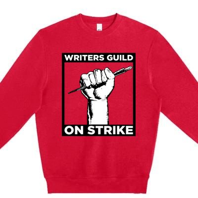 Writers Guild Of America On Strike Premium Crewneck Sweatshirt