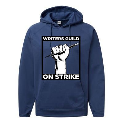 Writers Guild Of America On Strike Performance Fleece Hoodie