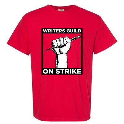 Writers Guild Of America On Strike Garment-Dyed Heavyweight T-Shirt