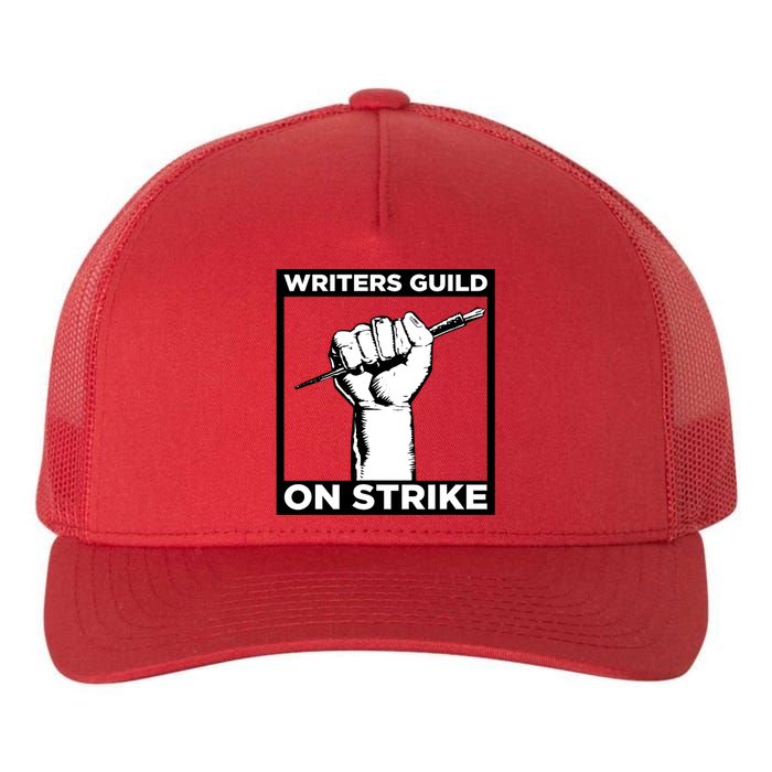 Writers Guild Of America On Strike Yupoong Adult 5-Panel Trucker Hat