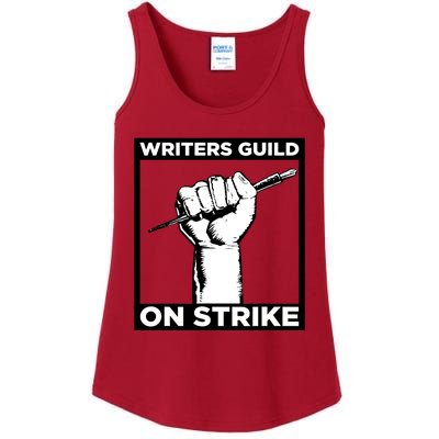 Writers Guild Of America On Strike Ladies Essential Tank