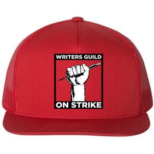 Writers Guild Of America On Strike Flat Bill Trucker Hat