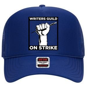 Writers Guild Of America On Strike High Crown Mesh Back Trucker Hat