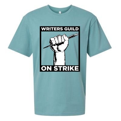 Writers Guild Of America On Strike Sueded Cloud Jersey T-Shirt