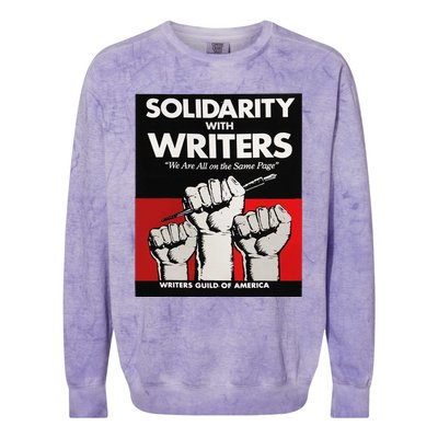 Writers Guild Of America On Strike Anti AI Chatbots WGA Colorblast Crewneck Sweatshirt