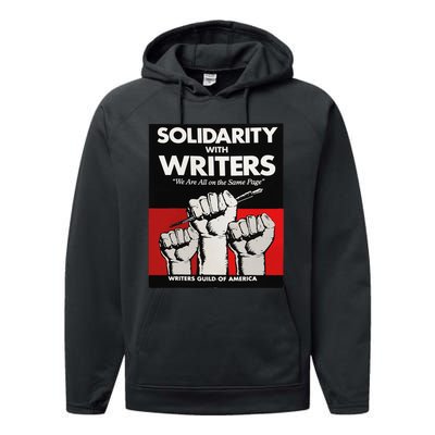 Writers Guild Of America On Strike Anti AI Chatbots WGA Performance Fleece Hoodie