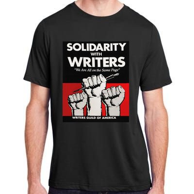 Writers Guild Of America On Strike Anti AI Chatbots WGA Adult ChromaSoft Performance T-Shirt