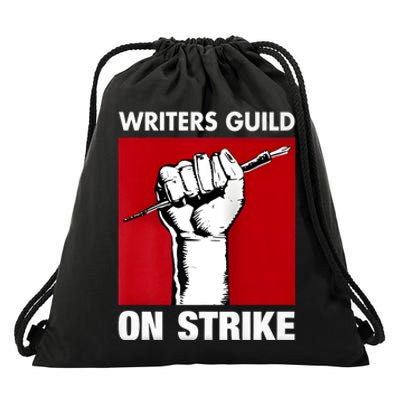 Writers Guild Of America On Strike Anti AI Chatbots WGA Drawstring Bag