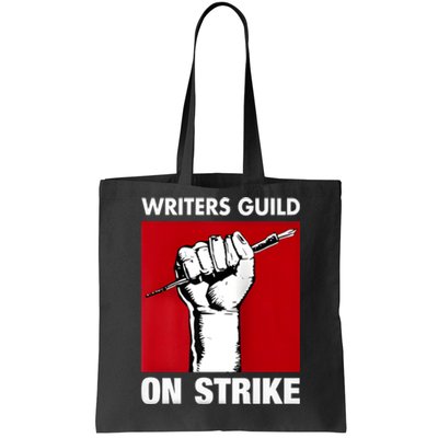 Writers Guild Of America On Strike Anti AI Chatbots WGA Tote Bag