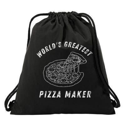 World's Greatest Pizza Maker pizza makers Drawstring Bag