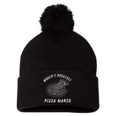 World's Greatest Pizza Maker pizza makers Pom Pom 12in Knit Beanie