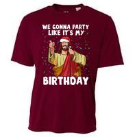 We Gonna Party Like ItS My Birthday Jesus Christmas Cooling Performance Crew T-Shirt