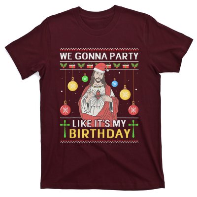 We Gonna Party Like ItS My Birthday Jesus Sweater Christmas T-Shirt