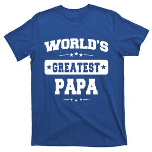 Worlds Greatest Papa Dad Birthday Fathers Day Gift T-Shirt