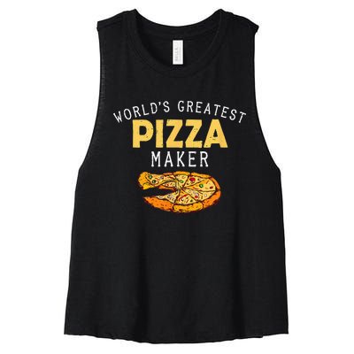 Worlds Greatest Pizza Maker Women's Racerback Cropped Tank