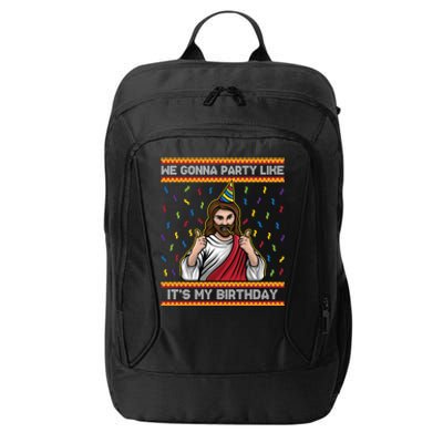 We Gonna Party Like ItS My Birthday Funny Christmas Jesus Gift City Backpack