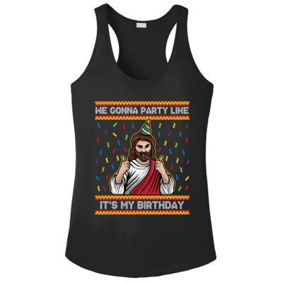 We Gonna Party Like ItS My Birthday Funny Christmas Jesus Gift Ladies PosiCharge Competitor Racerback Tank