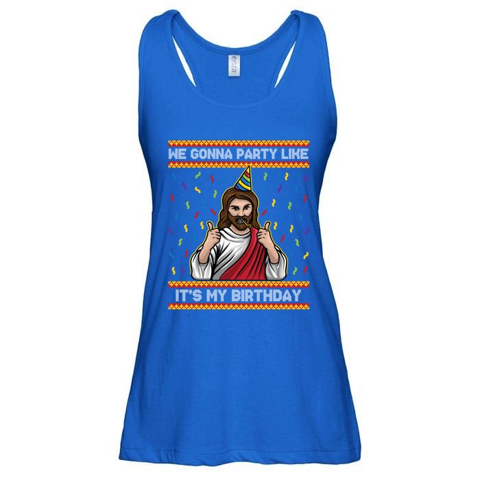 We Gonna Party Like ItS My Birthday Funny Christmas Jesus Gift Ladies Essential Flowy Tank