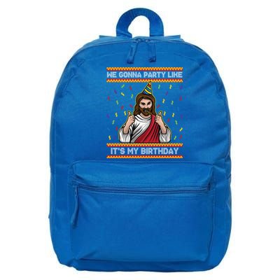 We Gonna Party Like ItS My Birthday Funny Christmas Jesus Gift 16 in Basic Backpack