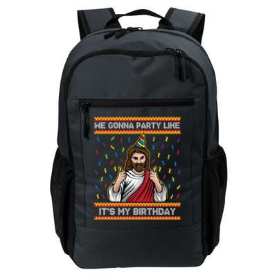 We Gonna Party Like ItS My Birthday Funny Christmas Jesus Gift Daily Commute Backpack