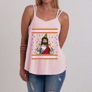 We Gonna Party Like ItS My Birthday Funny Christmas Jesus Gift Women's Strappy Tank