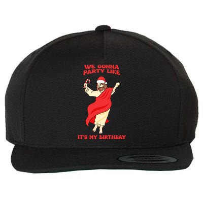 We Gonna Party Like ItS My Birthday Jesus Sweater Christmas Gift Wool Snapback Cap