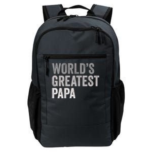 Worlds Greatest Papa Funny Best Dad Father Family Funny Gift Daily Commute Backpack