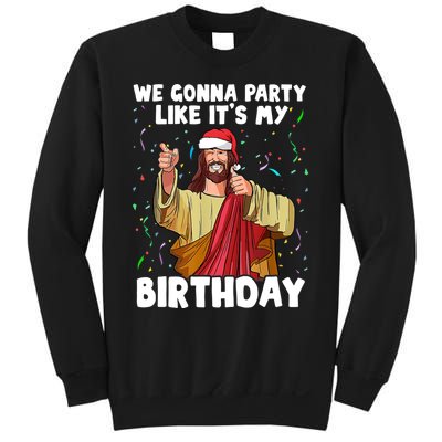 We Gonna Party Like It's My Birthday Jesus Christmas Ugly Sweatshirt