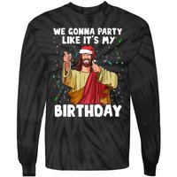 We Gonna Party Like It's My Birthday Jesus Christmas Ugly Tie-Dye Long Sleeve Shirt