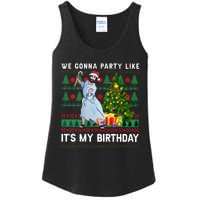 We Gonna Party Like Its My Birthday Ugly Christmas Jesus Ladies Essential Tank