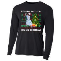 We Gonna Party Like Its My Birthday Ugly Christmas Jesus Cooling Performance Long Sleeve Crew