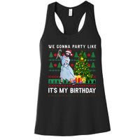 We Gonna Party Like Its My Birthday Ugly Christmas Jesus Women's Racerback Tank