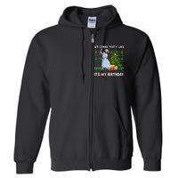 We Gonna Party Like Its My Birthday Ugly Christmas Jesus Full Zip Hoodie