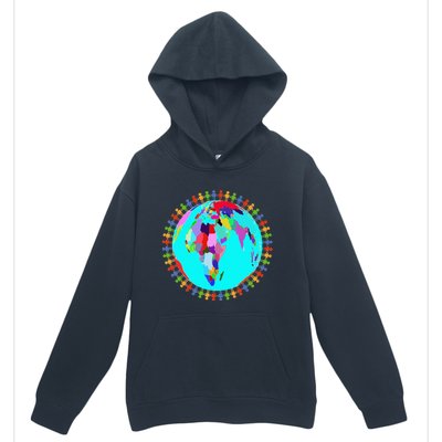 World Globe Planet People Humans Funny Earth Day Urban Pullover Hoodie