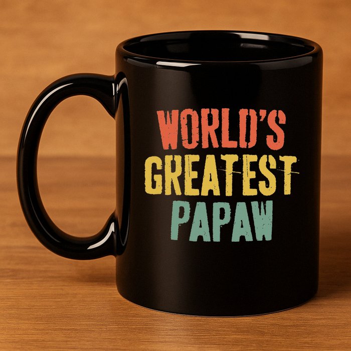 WorldS Greatest Papaw Grandpa FatherS Day 11oz C Handle Ceramic Mug