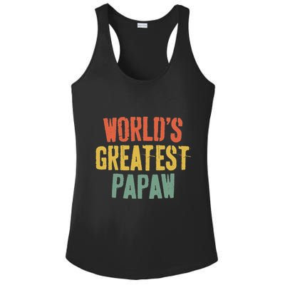 WorldS Greatest Papaw Grandpa FatherS Day Ladies PosiCharge Competitor Racerback Tank