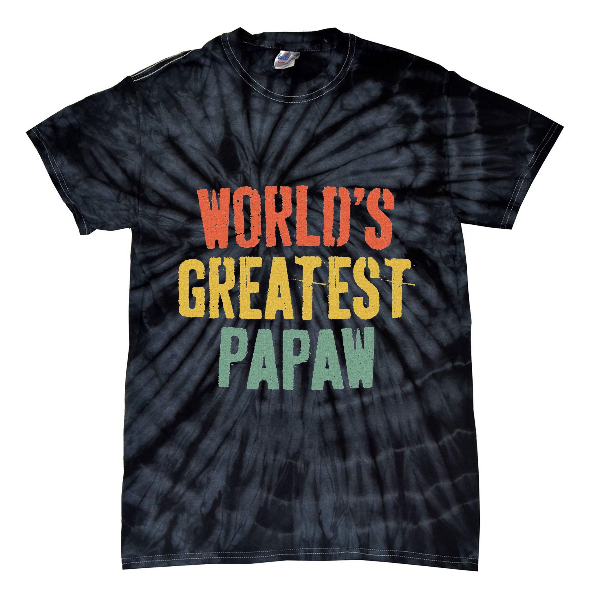 WorldS Greatest Papaw Grandpa FatherS Day Tie-Dye T-Shirt