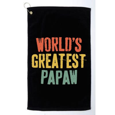 WorldS Greatest Papaw Grandpa FatherS Day Golf Towel