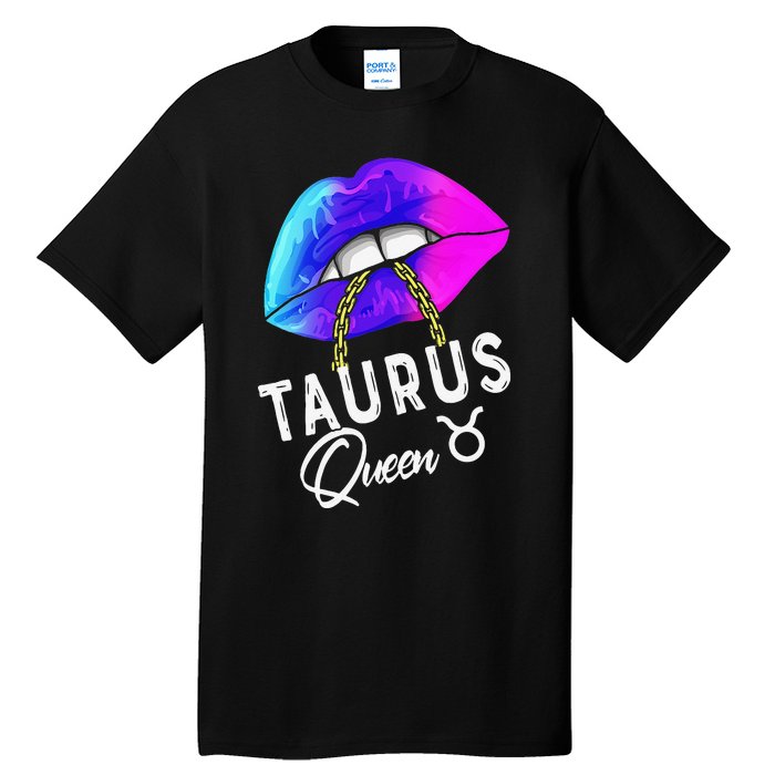 Wo Graduated Purple Blue Taurus Queen May April Zodiac Tall T-Shirt