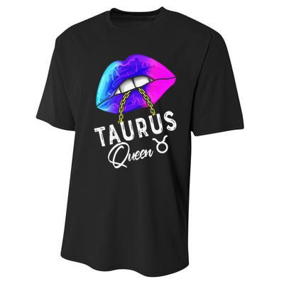 Wo Graduated Purple Blue Taurus Queen May April Zodiac Performance Sprint T-Shirt