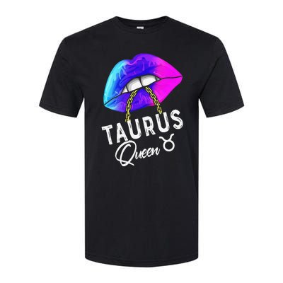 Wo Graduated Purple Blue Taurus Queen May April Zodiac Softstyle CVC T-Shirt