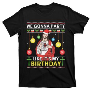 We Gonna Party Like Its My Birthday Jesus Sweater Christmas T-Shirt